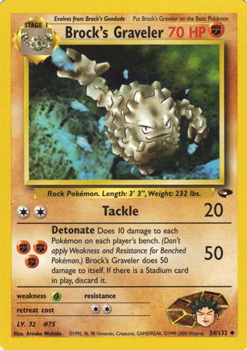 Brock's Graveler (034/132) [Gym Challenge] Unlimited - Uncommon
