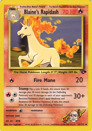 Blaine's Rapidash (033/132) [Gym Challenge] Unlimited - Uncommon