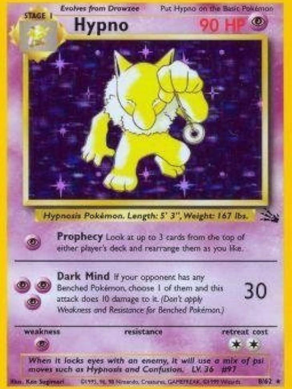 Hypno (008/62) [Fossil] Unlimited Holofoil - Holo Rare