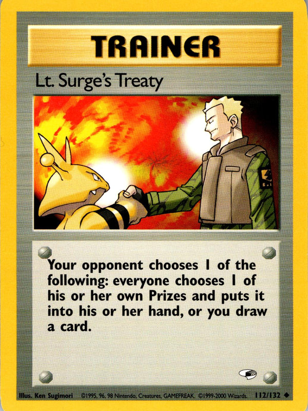 Lt. Surge's Treaty 112  - Unlimited Gym Heroes - Uncommon