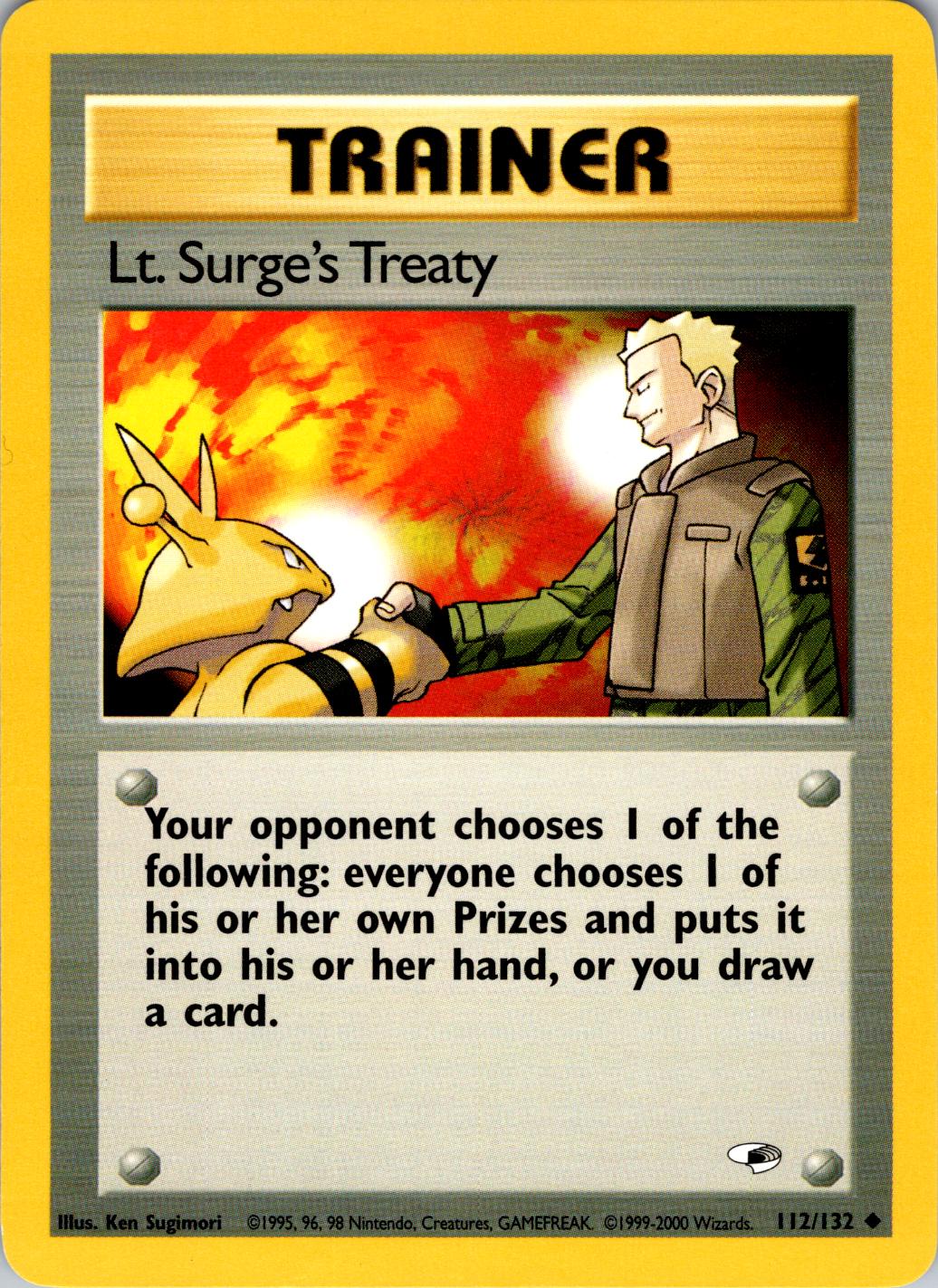 Lt. Surge's Treaty 112  - Unlimited Gym Heroes - Uncommon