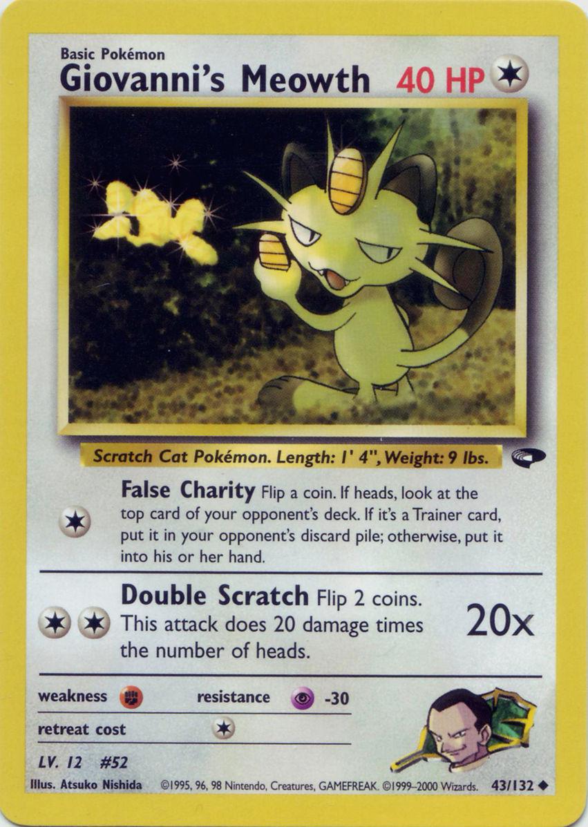 Giovanni's Meowth (043/132) [Gym Challenge] Unlimited - Uncommon