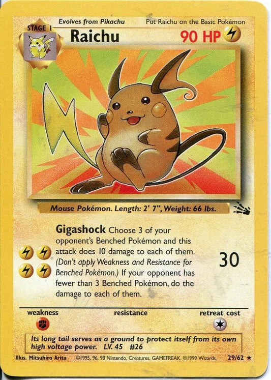Raichu (29) (29) 029  - Unlimited Fossil - Rare
