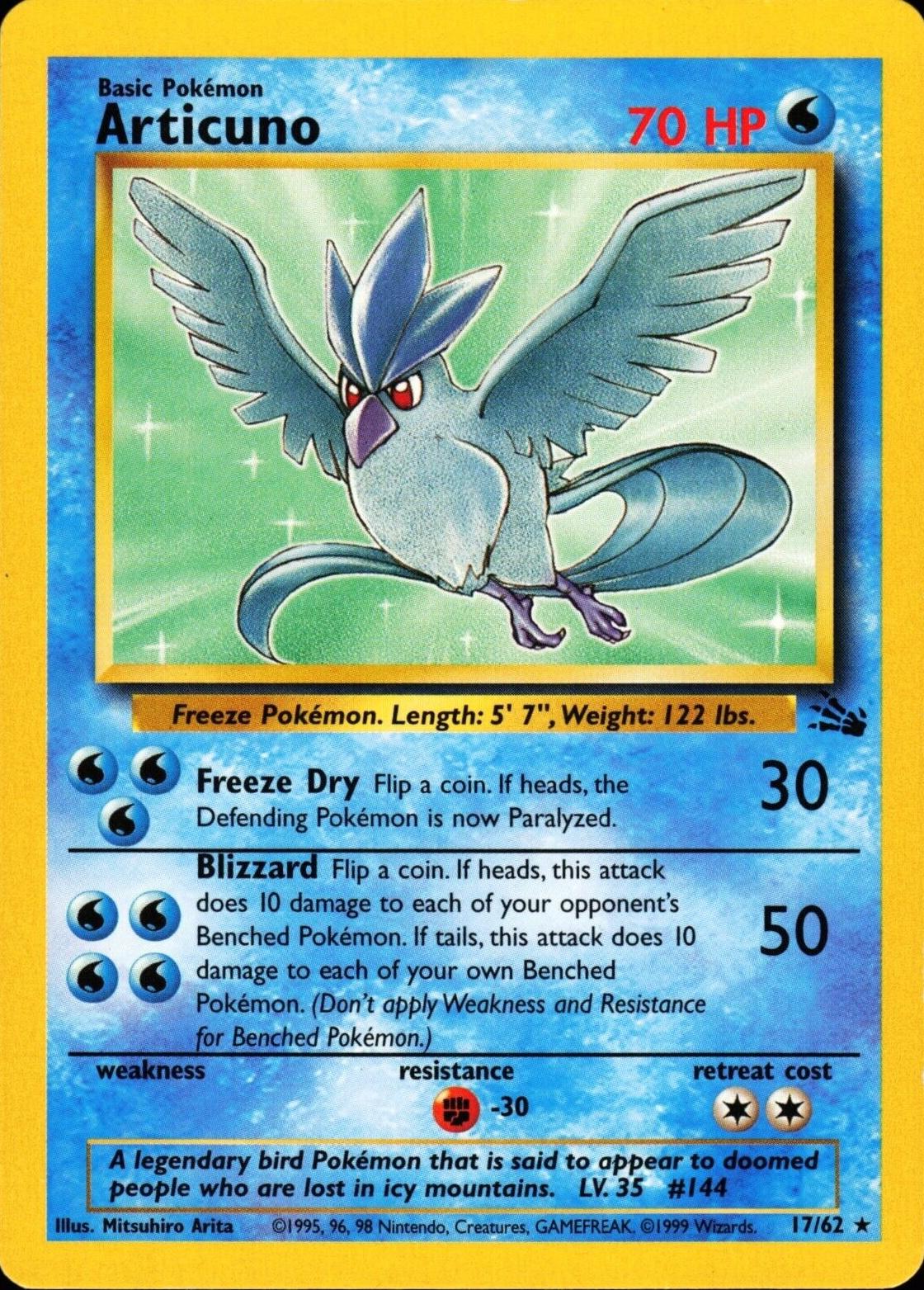 Articuno (017/62) [Fossil] Unlimited - Rare