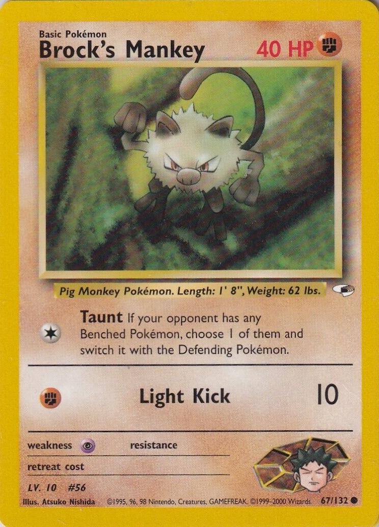 Brock's Mankey (067/132) [Gym Heroes] Unlimited - Common