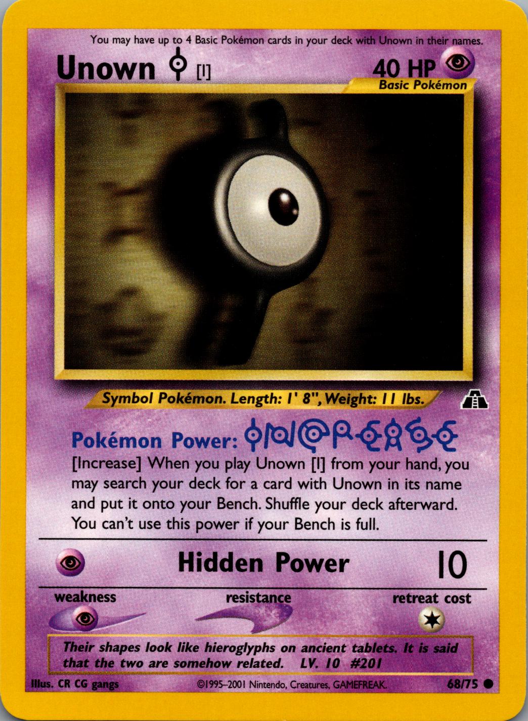Unown [I] (068/75) [Neo Discovery] Unlimited - Common