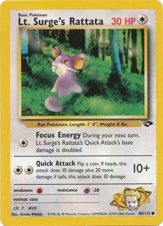 Lt. Surge's Rattata 085  - Unlimited Gym Challenge - Common