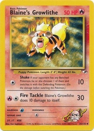 Blaine's Growlithe (035/132) [Gym Heroes] Unlimited - Uncommon