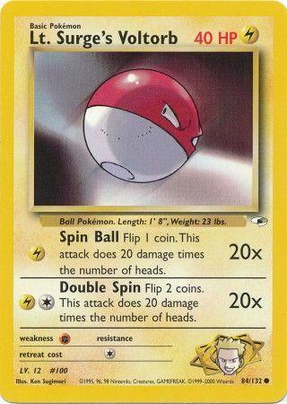 Lt. Surge's Voltorb 084  - Unlimited Gym Heroes - Common