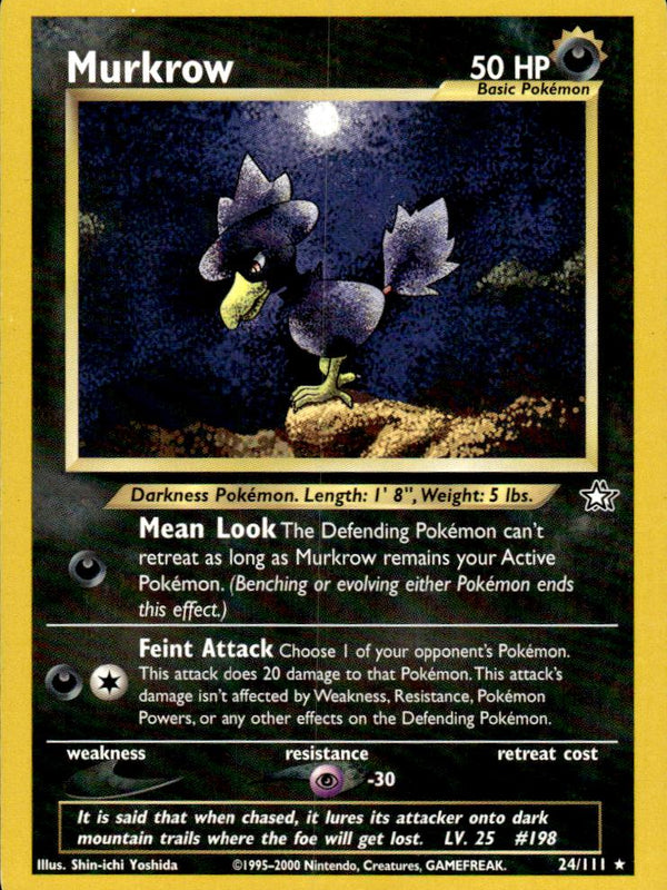 Murkrow 024  - Unlimited Neo Genesis - Rare