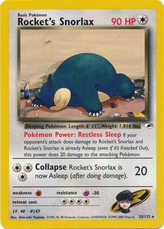 Rocket's Snorlax (033/132) [Gym Heroes] Unlimited - Rare