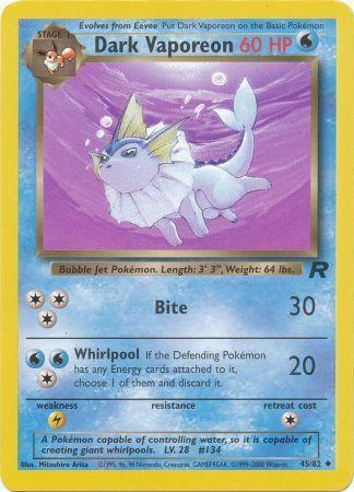 Dark Vaporeon (045/82) [Team Rocket] Unlimited - Uncommon
