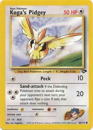 Koga's Pidgey (080/132) [Gym Challenge] Unlimited - Common