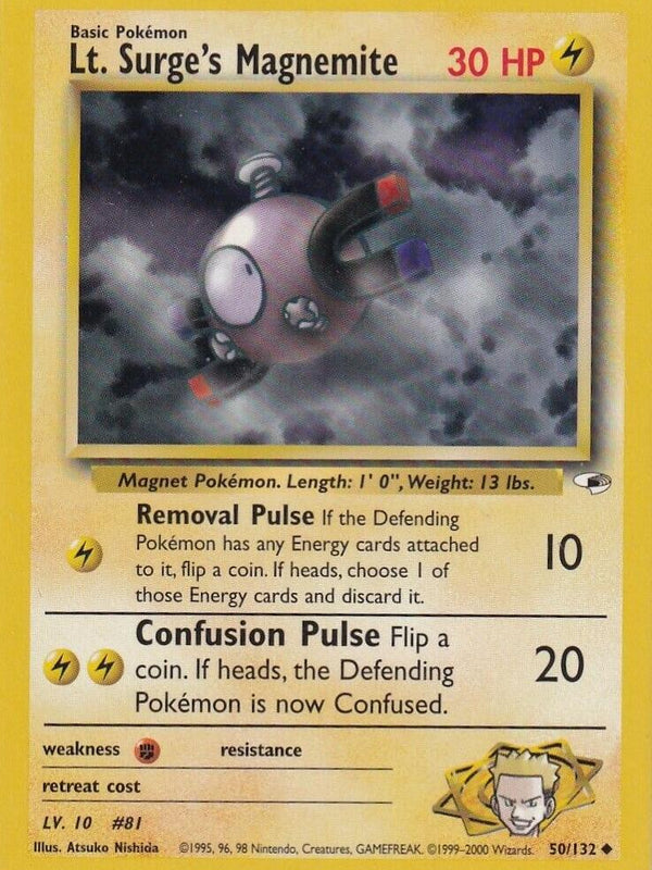 Lt. Surge's Magnemite (50) (50) 050  - Unlimited Gym Heroes - Uncommon