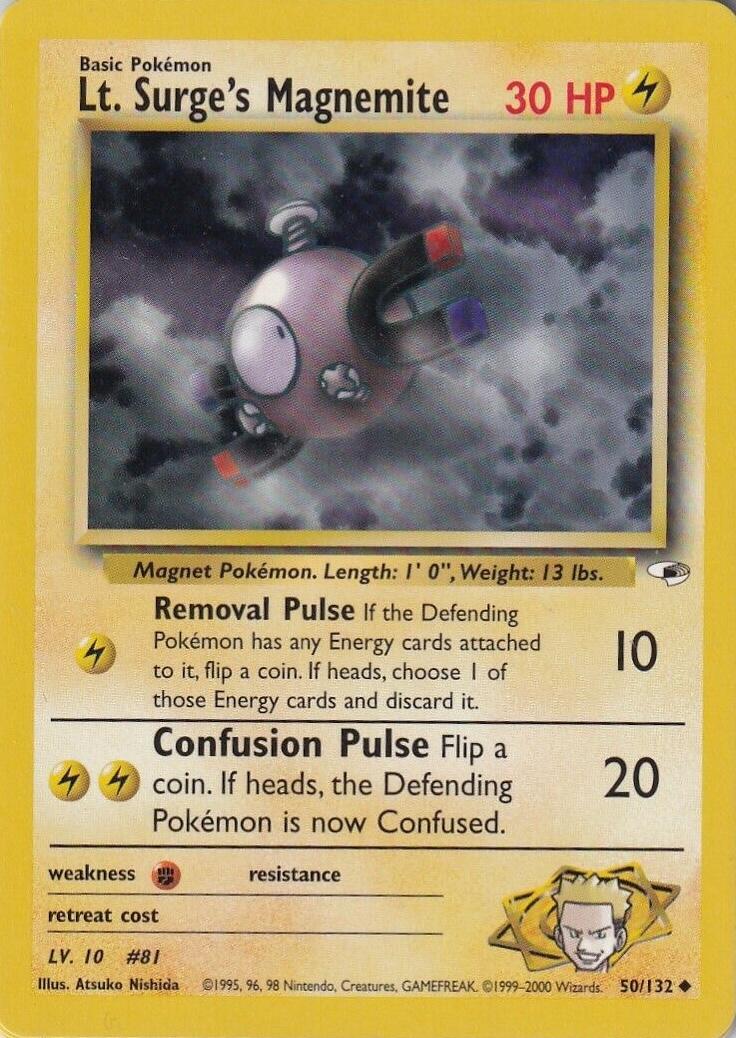 Lt. Surge's Magnemite (50) (50) 050  - Unlimited Gym Heroes - Uncommon