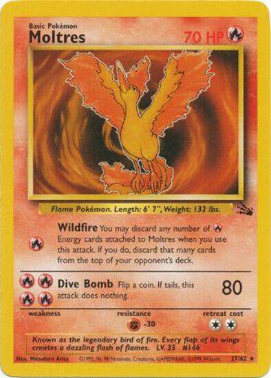 Moltres (27) (27) 027  - Unlimited Fossil - Rare