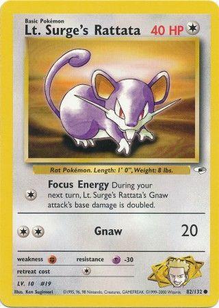 Lt. Surge's Rattata 082  - Unlimited Gym Heroes - Common