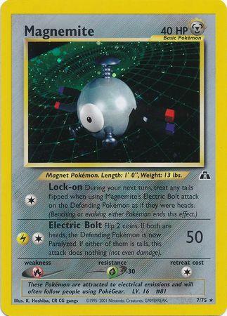 Magnemite (7)/75  - Unlimited Holofoil Neo Discovery - Holo Rare