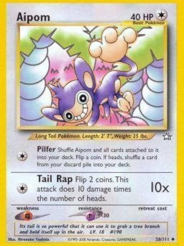 Aipom 026  - Unlimited Neo Genesis - Uncommon