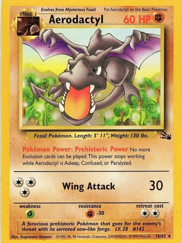 Aerodactyl (16) (16) 016  - Unlimited Fossil - Rare