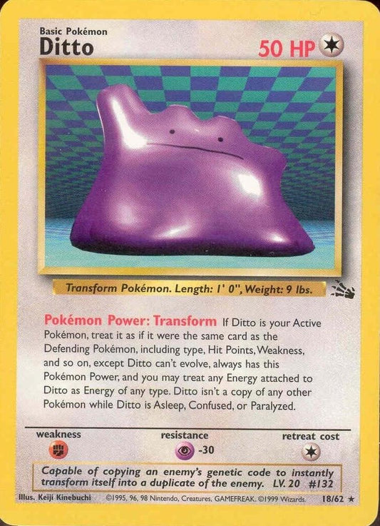 Ditto (18) (18) 018  - Unlimited Fossil - Rare