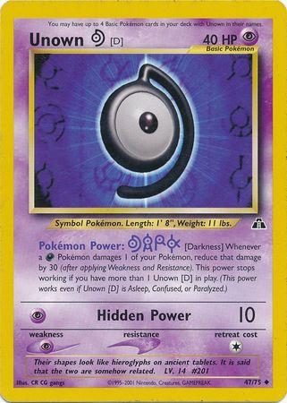 Unown [D] (047/75) [Neo Discovery] Unlimited - Uncommon