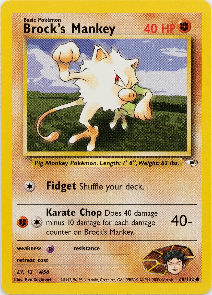 Brock's Mankey (068/132) [Gym Heroes] Unlimited - Common