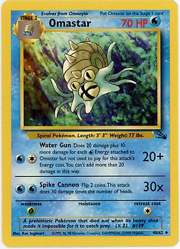 Omastar 040  - Unlimited Fossil - Uncommon