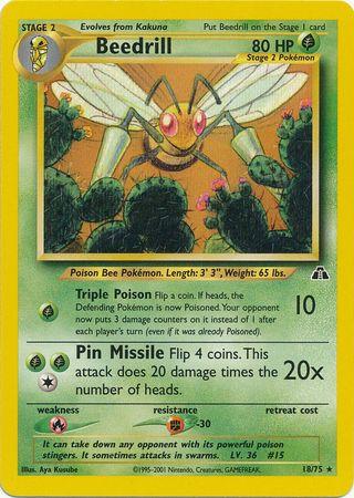 Beedrill (018/75) [Neo Discovery] Unlimited - Rare
