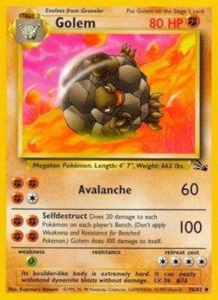 Golem (036/62) [Fossil] Unlimited - Uncommon