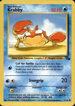 Krabby (051/62) [Fossil] Unlimited - Common