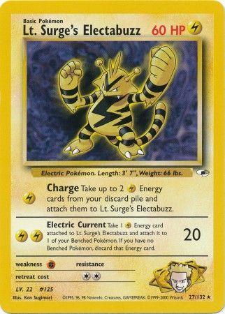 Lt. Surge's Electabuzz (27) (27) 027  - Unlimited Gym Heroes - Rare