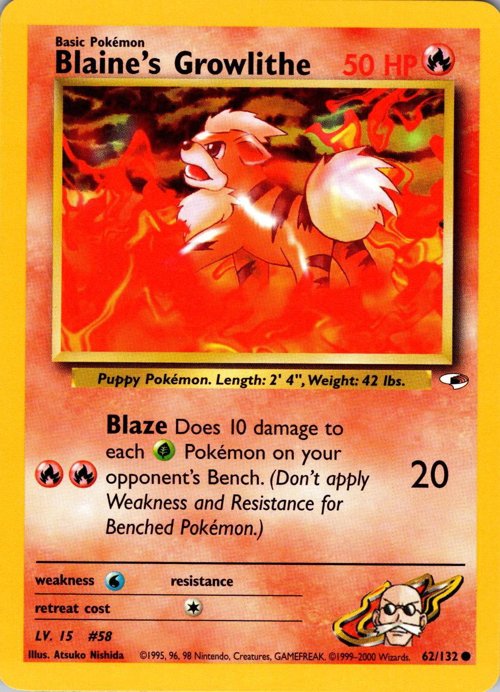 Blaine's Growlithe (062/132) [Gym Heroes] Unlimited - Common