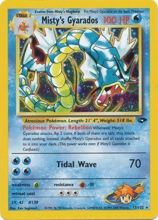 Misty's Gyarados 013  - Unlimited Holofoil Gym Challenge - Holo Rare
