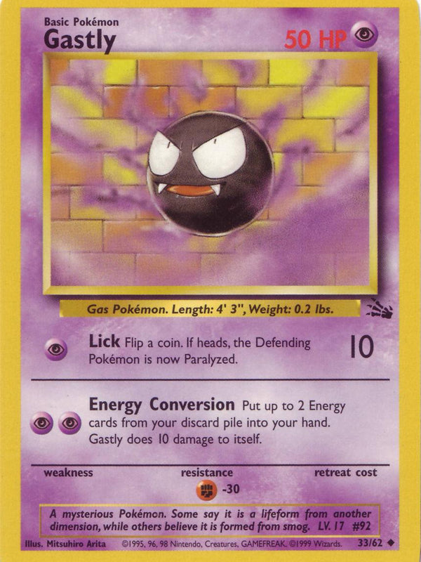 Gastly (033/62) [Fossil] Unlimited - Uncommon
