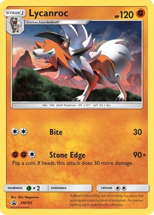 Lycanroc - SM105  - Holofoil SM Promos - Promo
