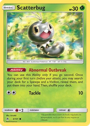 Scatterbug (5) (5) 005/131  SM  Forbidden Light - Common