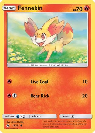 Fennekin (15) (15) 015/131  - Reverse Holofoil SM  Forbidden Light - Common