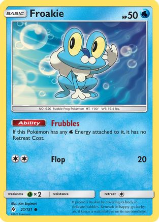 Froakie (21) (21) 021/131  - Reverse Holofoil SM  Forbidden Light - Common