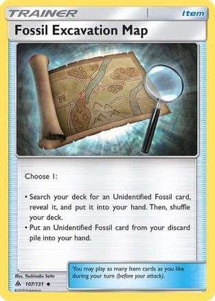 Fossil Excavation Map (107/131) [SM  Forbidden Light] Normal - Uncommon