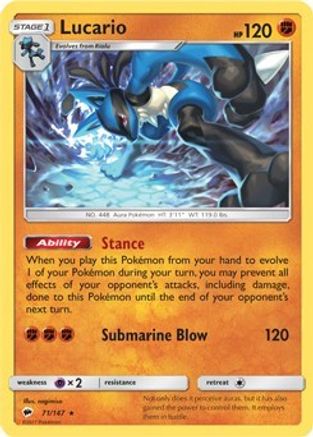 Lucario (SM - Burning Shadows)  Deck Exclusives - Rare