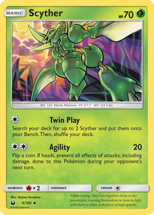 Scyther 004/168  SM  Celestial Storm - Uncommon