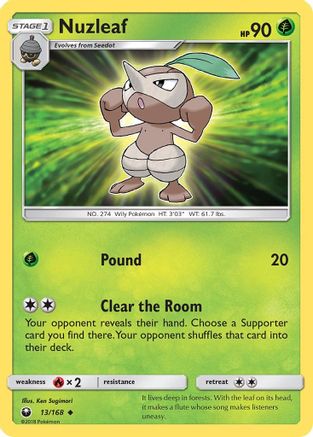Nuzleaf 013  SM  Celestial Storm - Uncommon