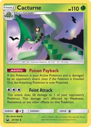 Cacturne 020  SM  Celestial Storm - Uncommon