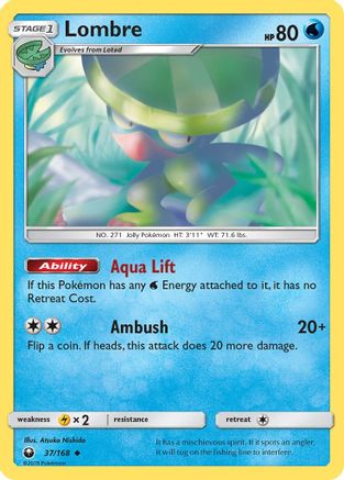 Lombre 037/168  - Reverse Holofoil SM  Celestial Storm - Uncommon
