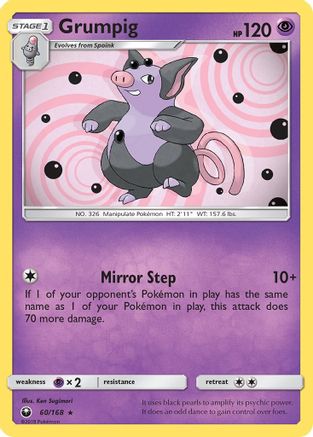Grumpig (60/168) [SM  Celestial Storm] Reverse Holofoil - Rare