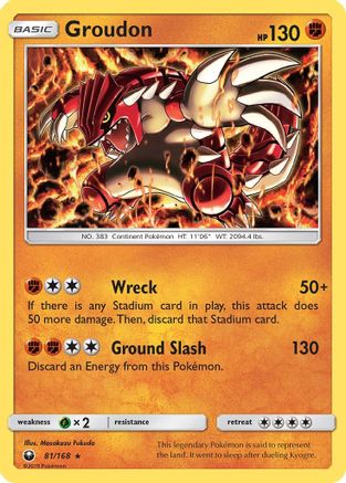 Groudon (081/168) [SM  Celestial Storm] Holofoil - Holo Rare