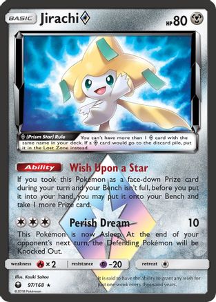 Jirachi Prism Star (097/168) [SM  Celestial Storm] Holofoil - Prism Rare