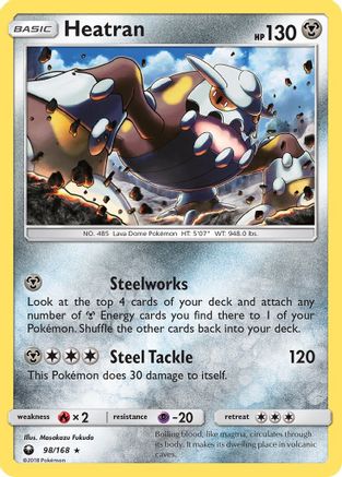 Heatran (98/168) [SM  Celestial Storm] Holofoil - Holo Rare