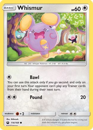 Whismur (116) (116) 116/168  - Reverse Holofoil SM  Celestial Storm - Common